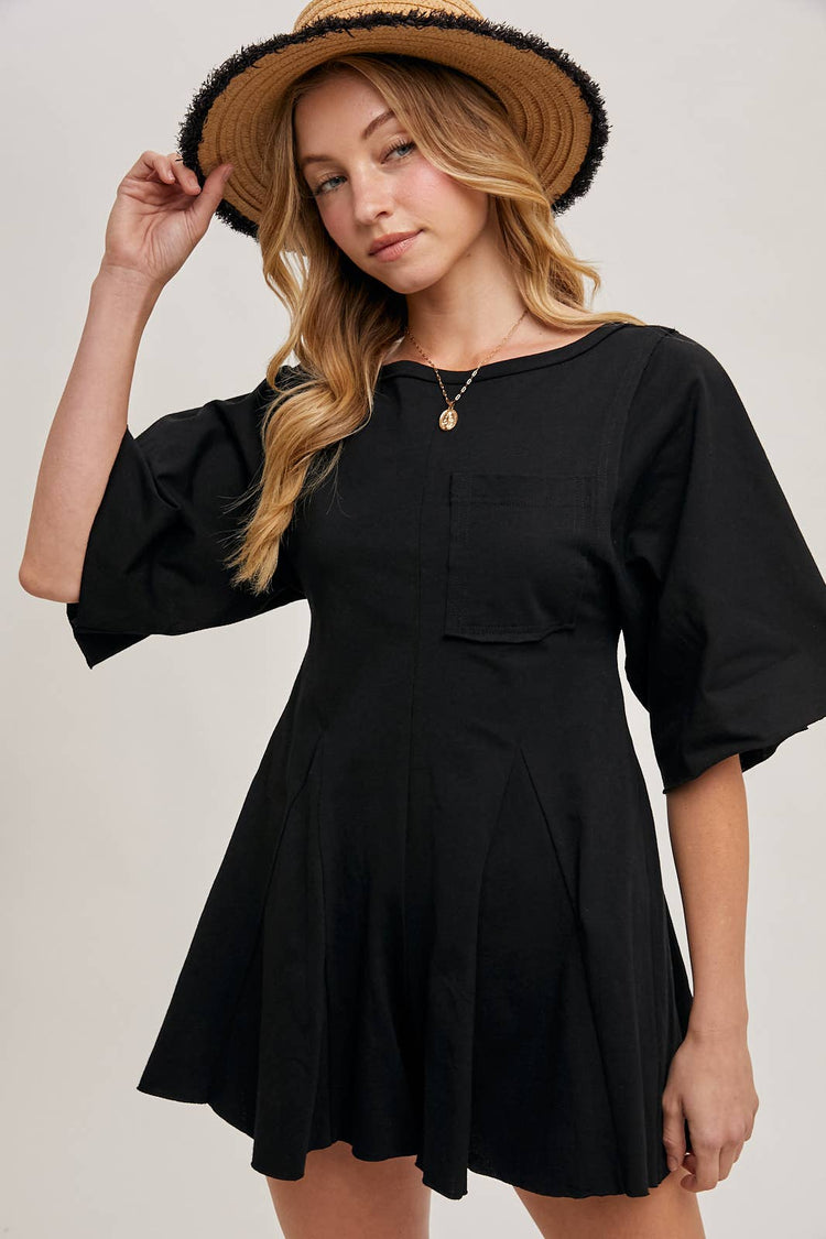 Button Back Short Romper