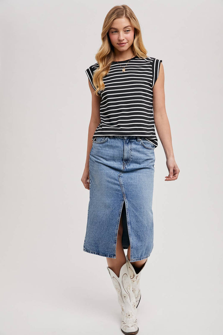 Striped Muscle Tee