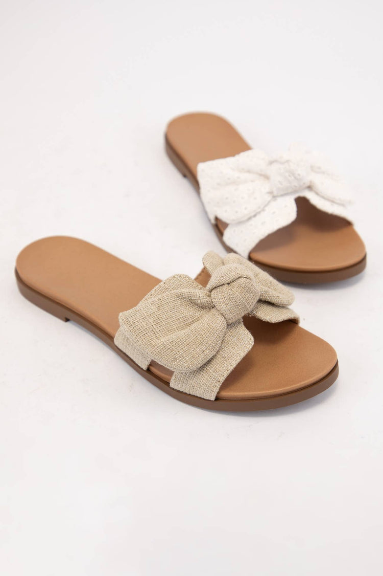 Bow Cut Out Slide on Sandal