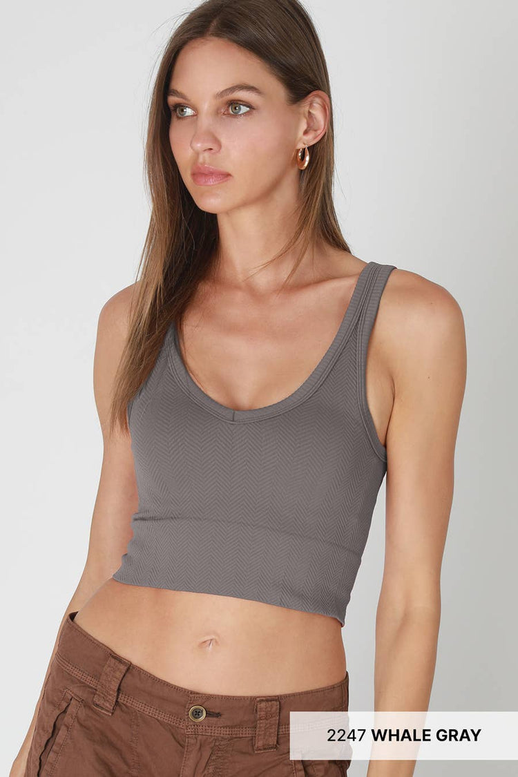 Herringbone Crop Top