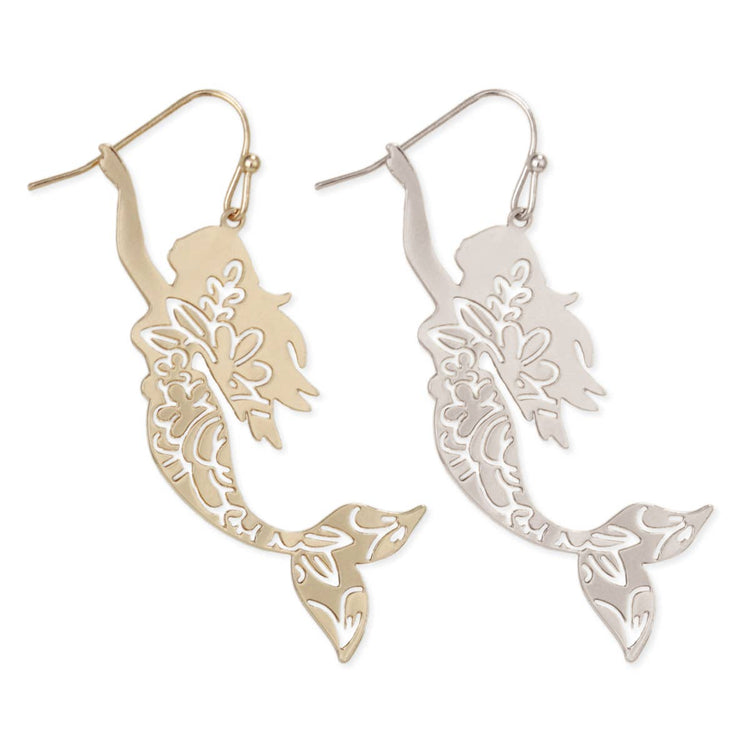 Siren Song Mermaid Flower Earrings