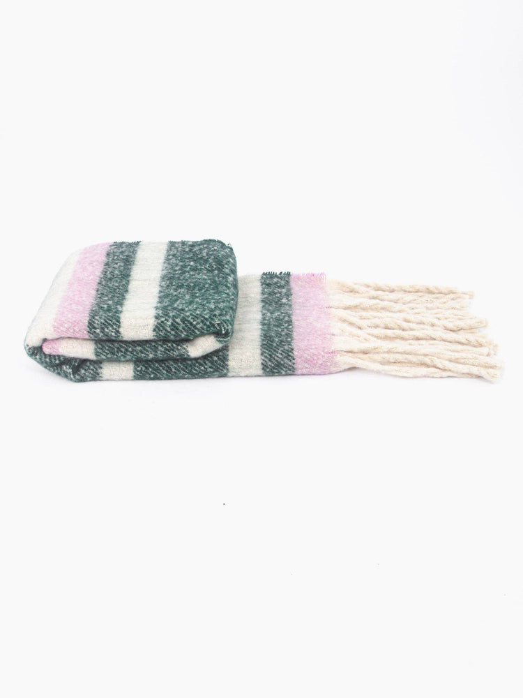 Dallas Heavyweight Scarf - Green, Stripe