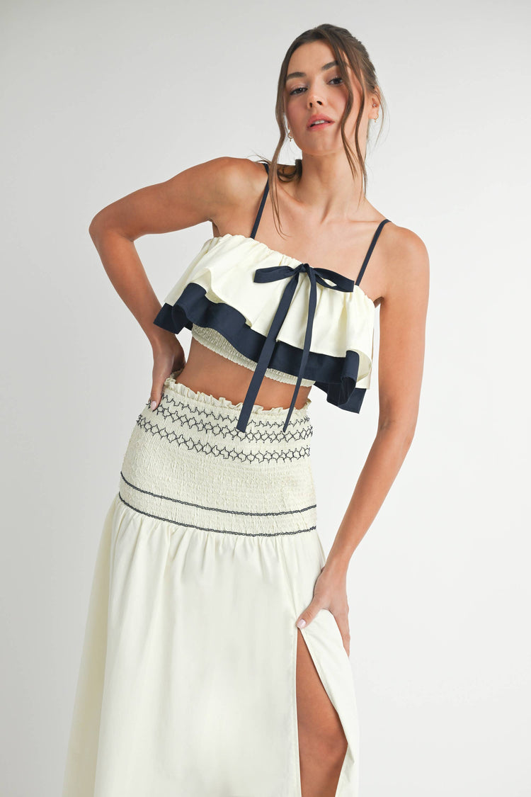 Contrast Cotton Top