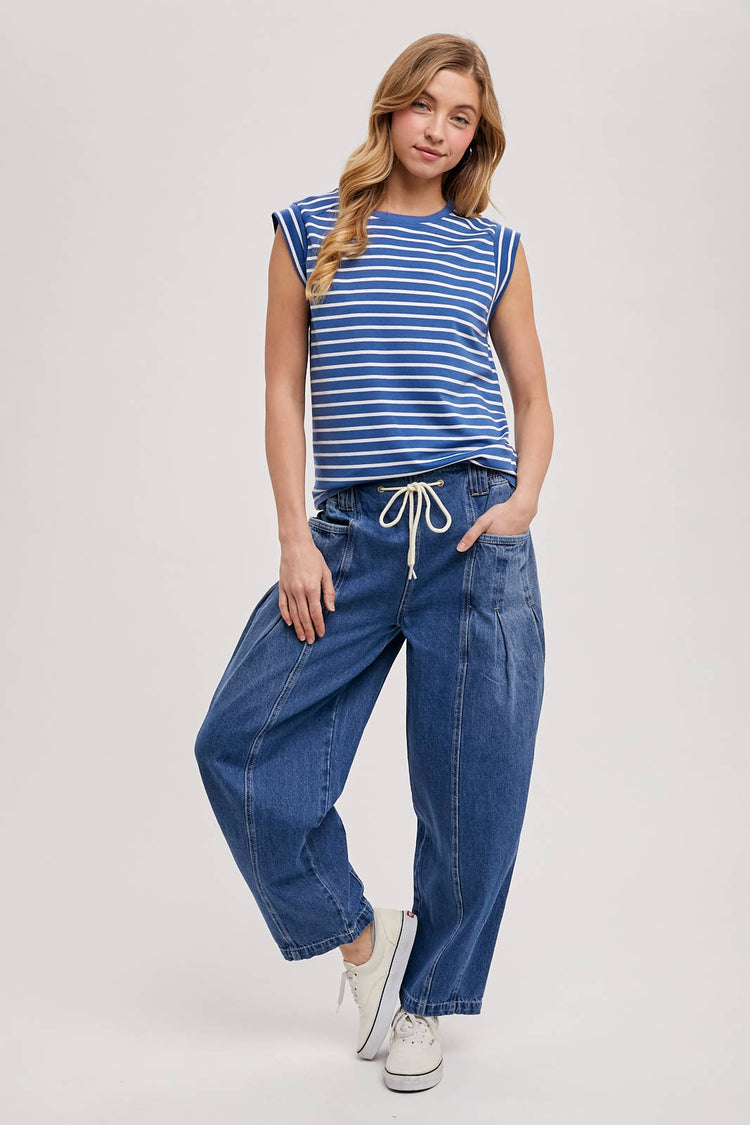 Striped Muscle Tee