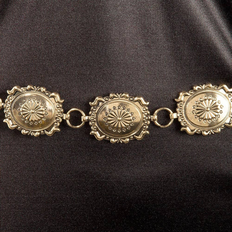 Intricate Western Concho Chain Belt