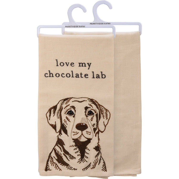 I Love My Chocolate Lab Kitchen Towel