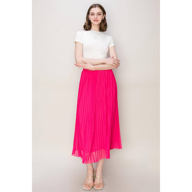 Pleated High Waist Skirt