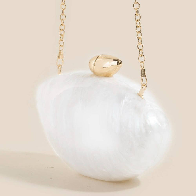 Oval Seashell Clutch Bag
