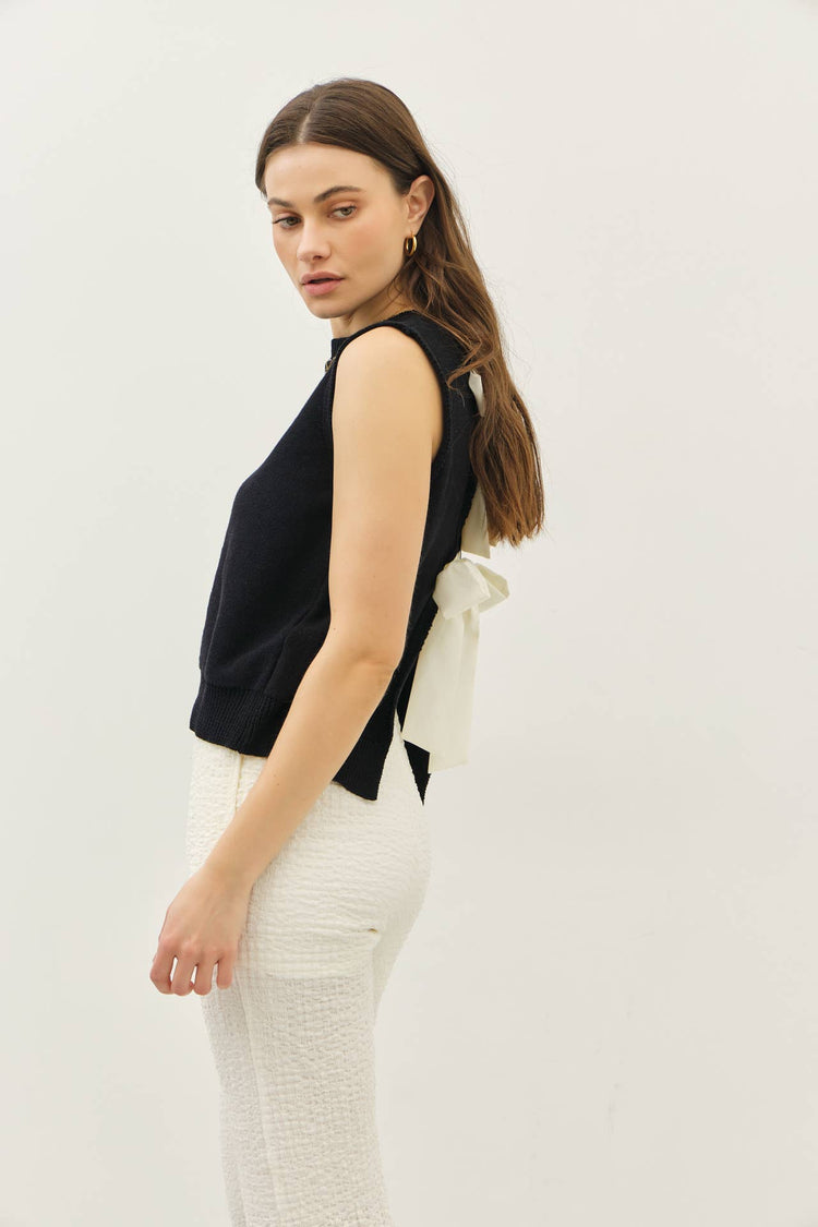 Sweaters Best Top With Back Bow Ties