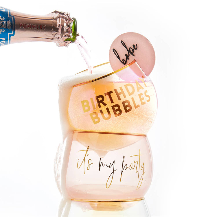 Roly Poly Glass - Birthday Bubbles