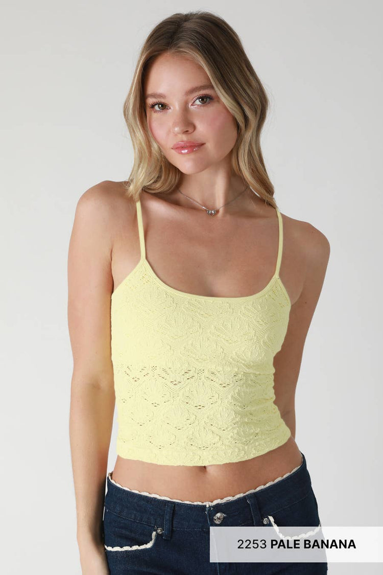 Floral Textured Lace Cami