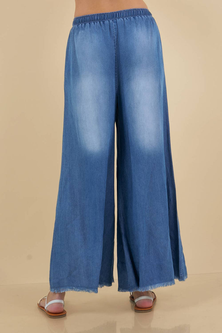 WIDE LEG DENIM PANTS