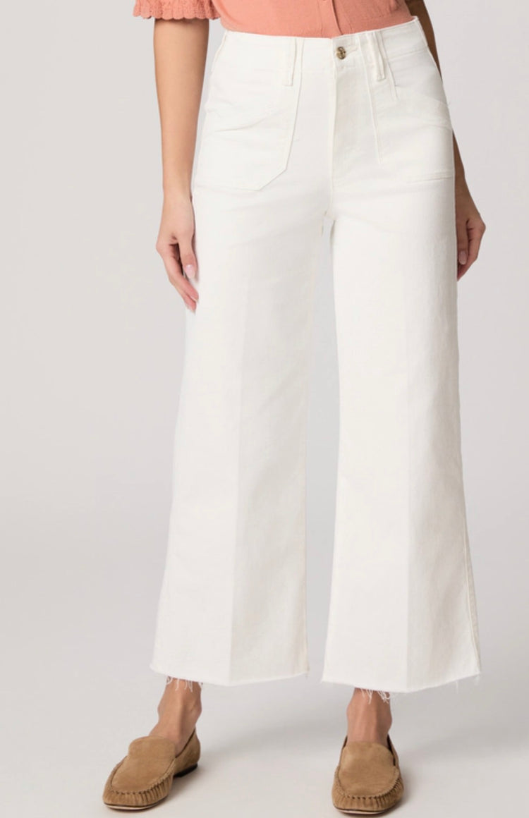 Aness Wide Hem Patch Pocket Denim Pant