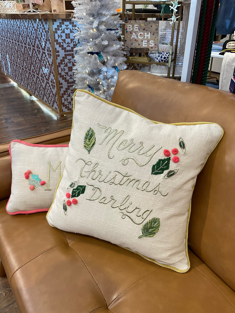 Square Cotton Slub Printed Pillow