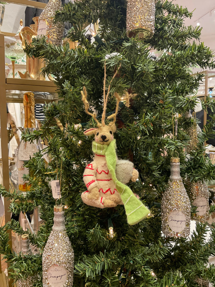 Handmade Wool Felt Dog Ornament