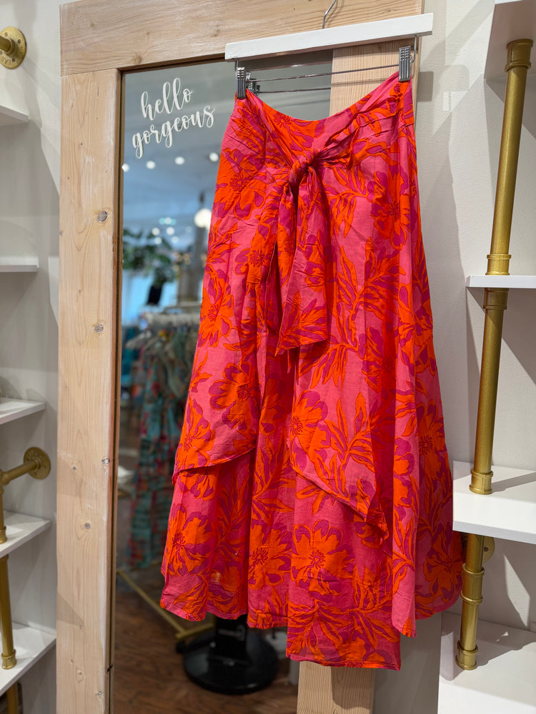 Azure Wrap Skirt - Seychelles Pink