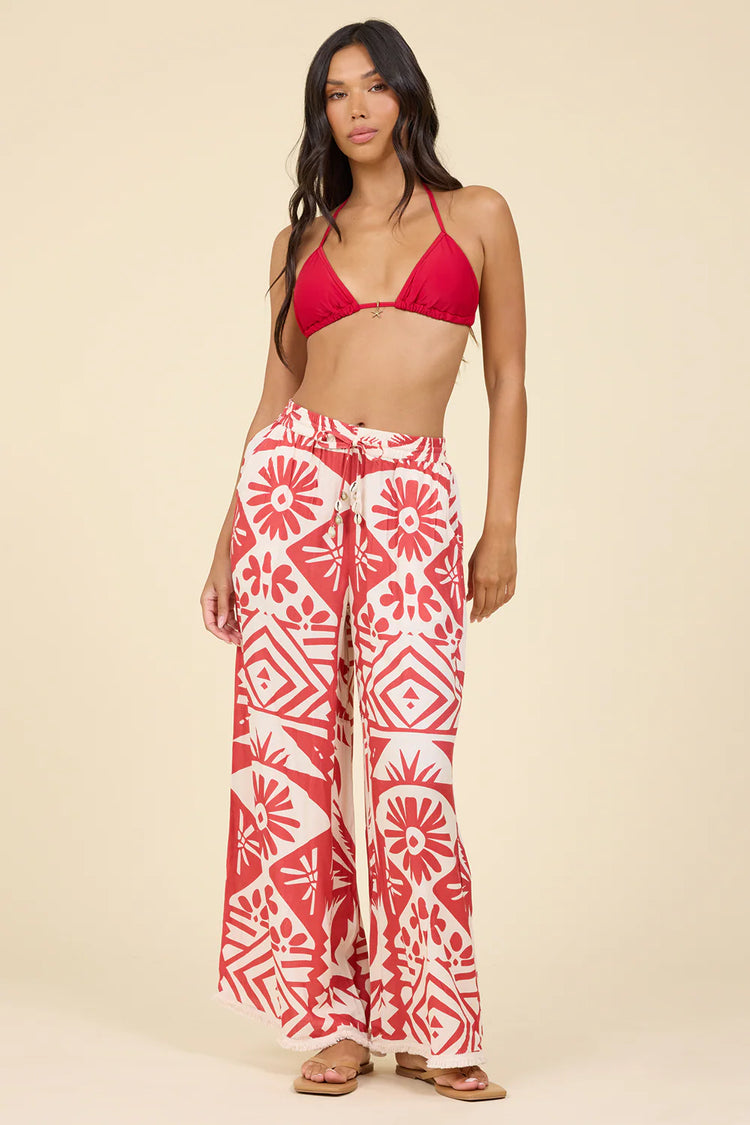 Tribal Oasis Printed Wide Leg Pants