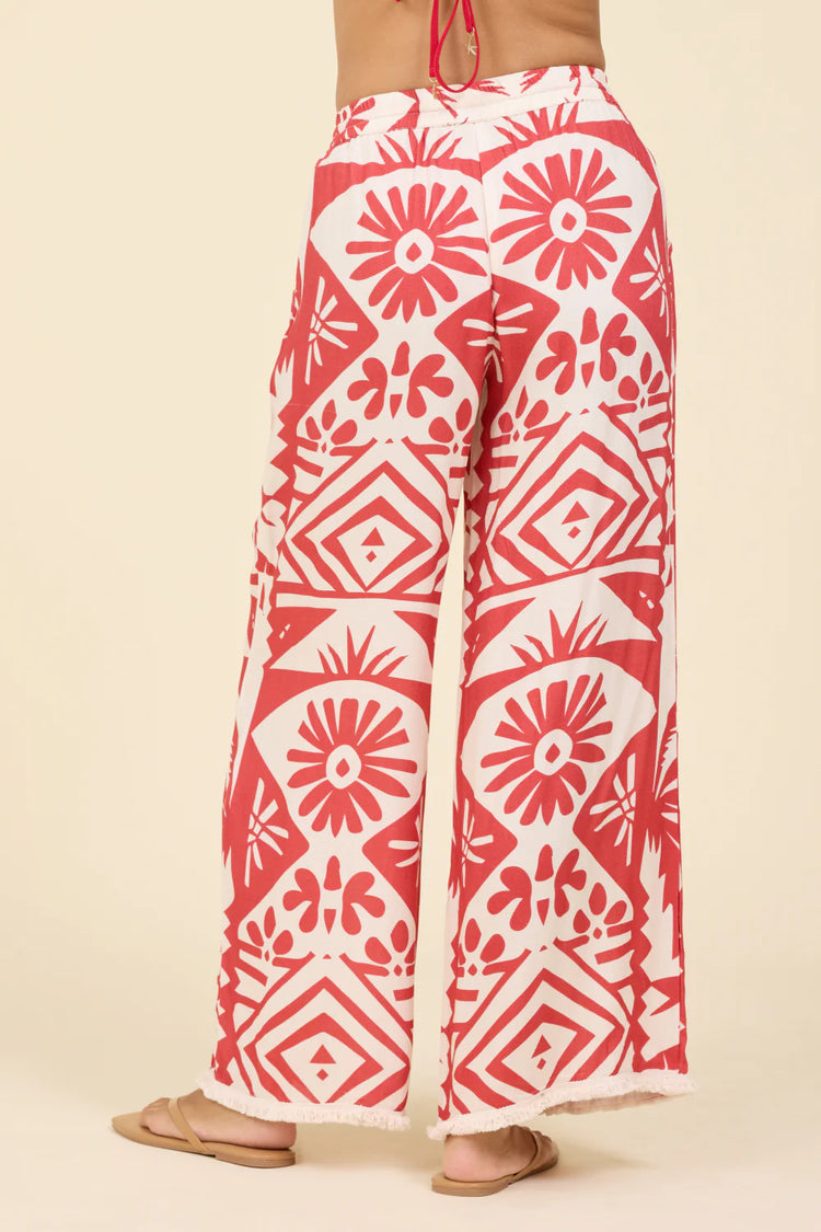 Tribal Oasis Printed Wide Leg Pants