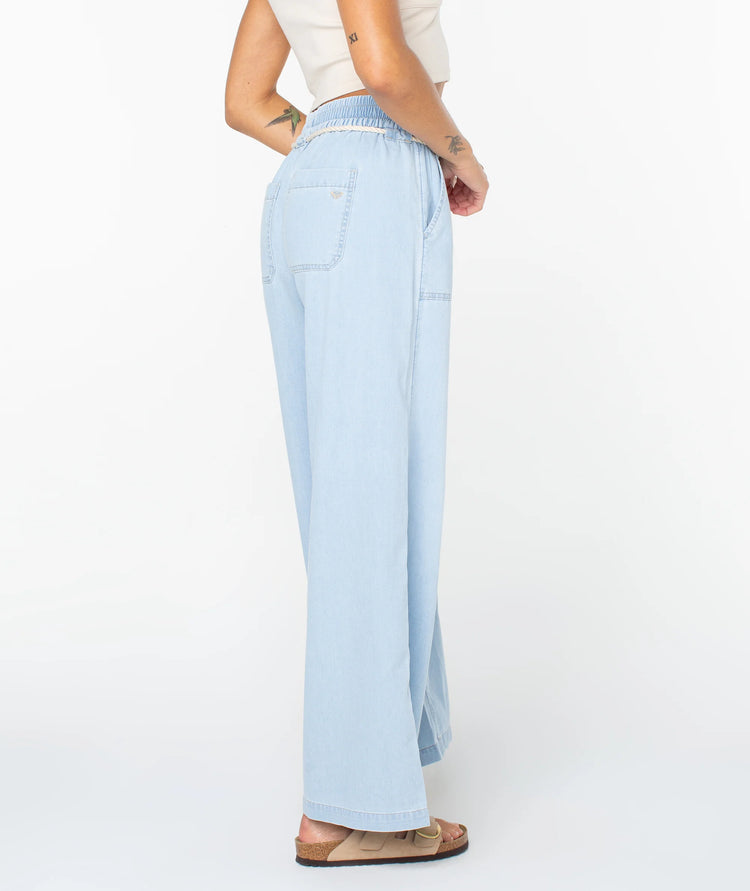 Paddle On Pant- Beached Wash Denim