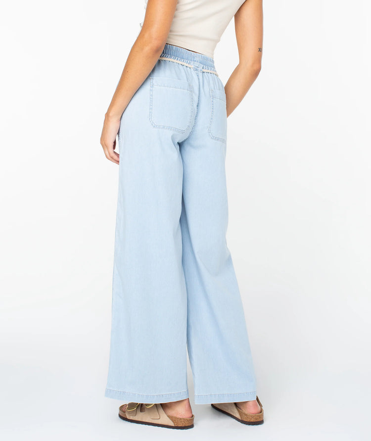 Paddle On Pant- Beached Wash Denim