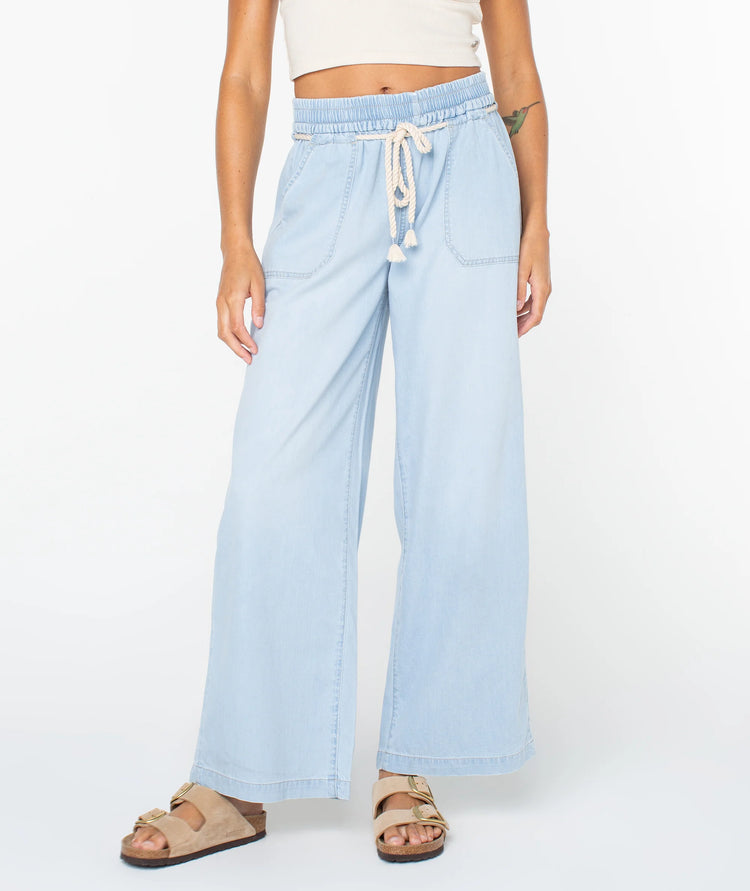 Paddle On Pant- Beached Wash Denim