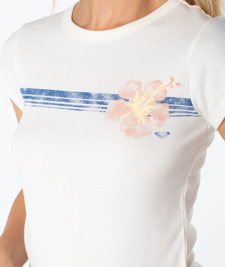 Swell Seekers 90s Baby Tee- Cloud Dancer 2