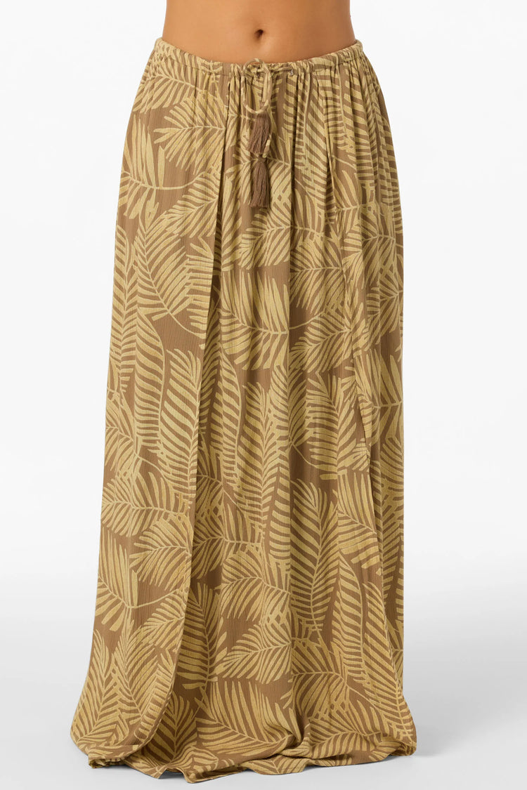 Brooke Printed Coverup Skirt - Dark Khaki