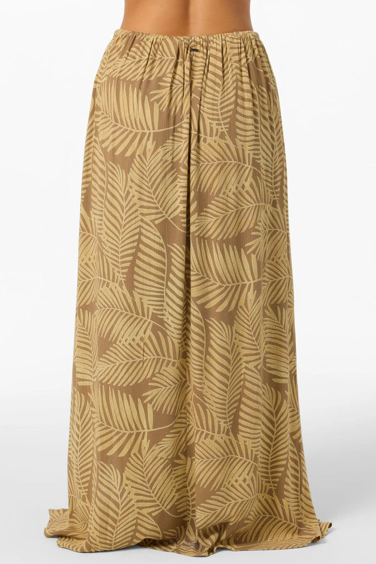 Brooke Printed Coverup Skirt - Dark Khaki