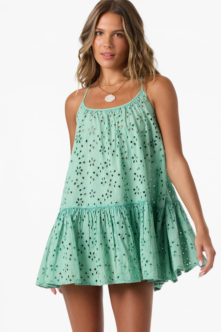 Kylee Mini Coverup Dress - Green