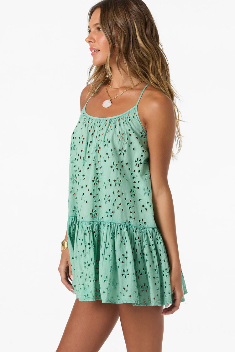 Kylee Mini Coverup Dress - Green