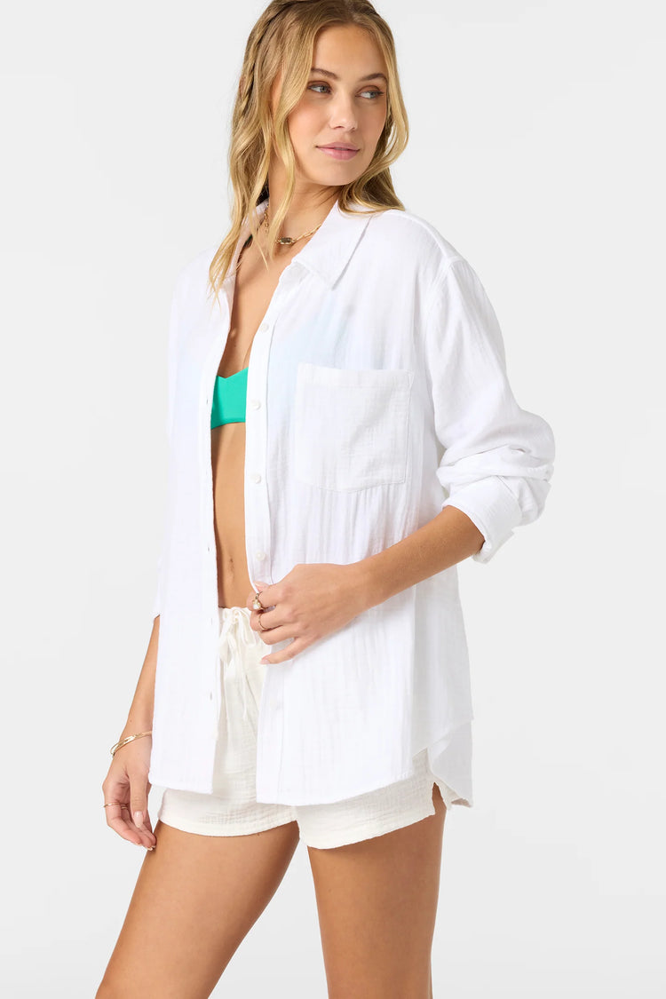 Leni Relaxed Ls Woven Shirt - White