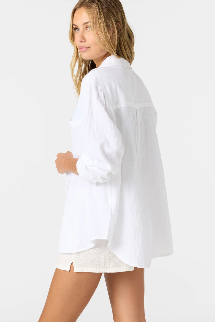 Leni Relaxed Ls Woven Shirt - White