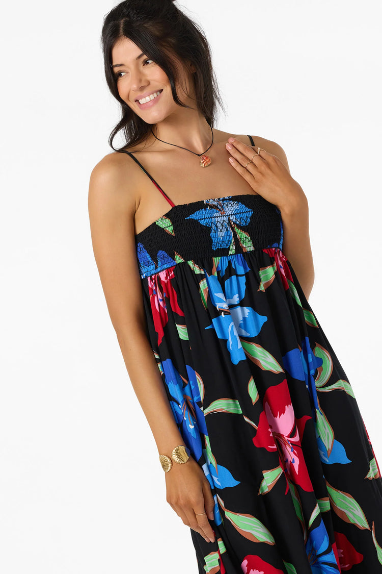 Nickie Floral Dress - Black