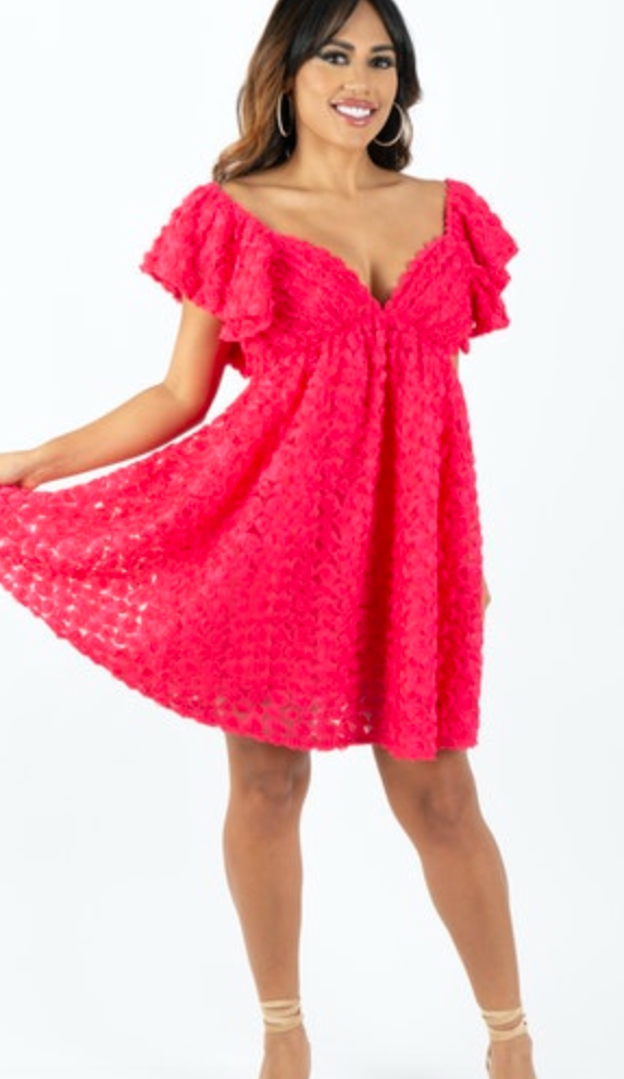 Rose Bud Tie Back Dress