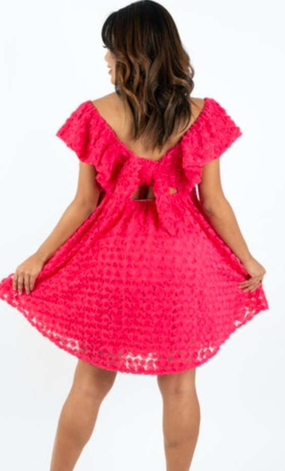 Rose Bud Tie Back Dress