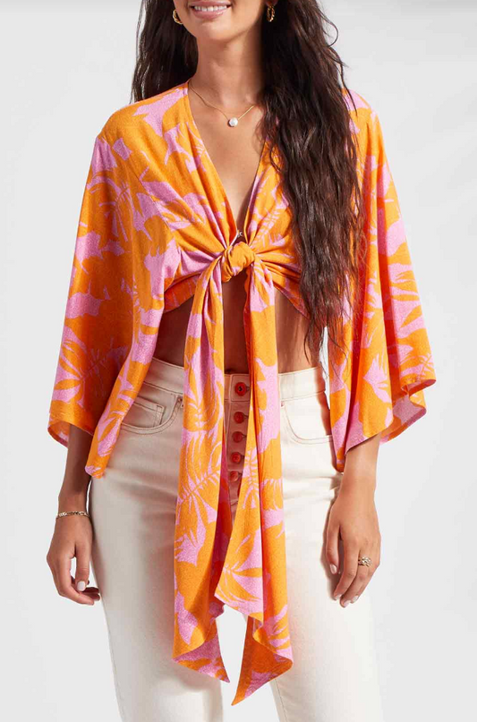 Canary Kimono Top With Front Tie