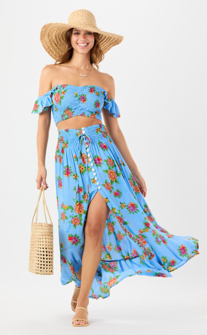 Vintage Hawaiian Blue Dakota Skirt
