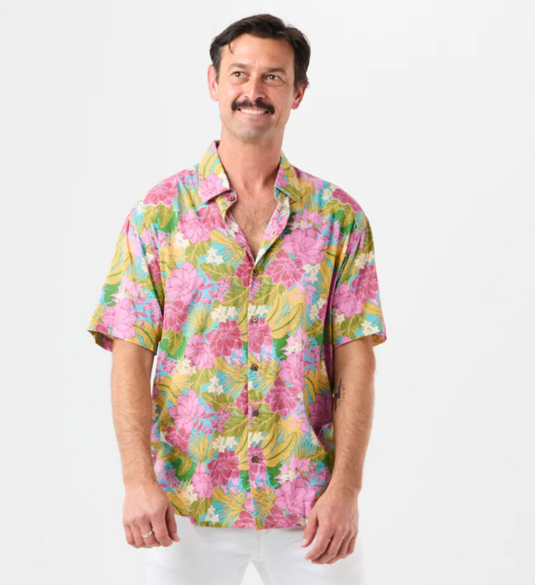 Molokai Floral Tosca Mens Aloha Shirt