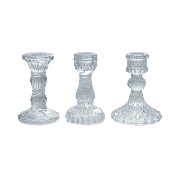 Pressed Glass Taper Holder