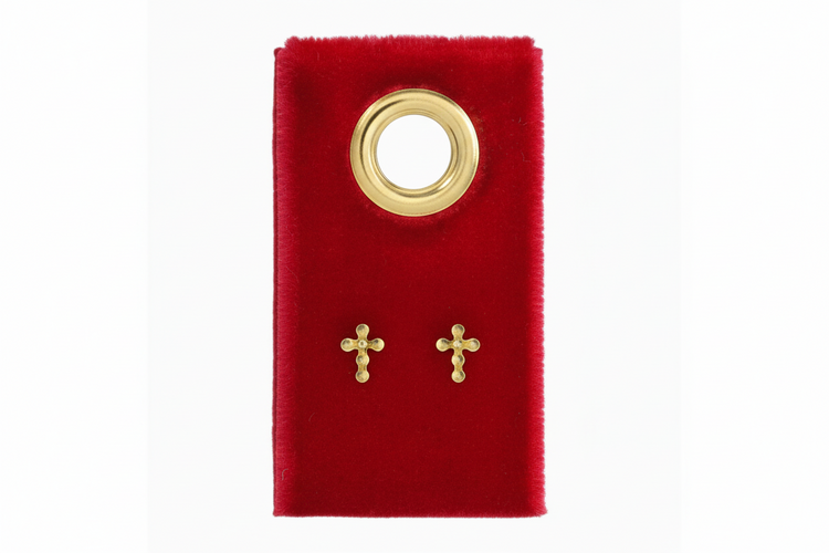 Petite Dot Cross Stud Earrings