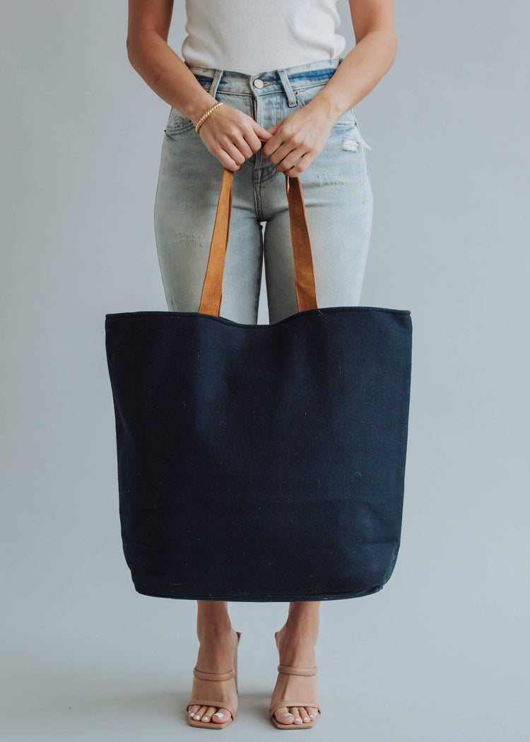 Navy Drink By The Pool Tote