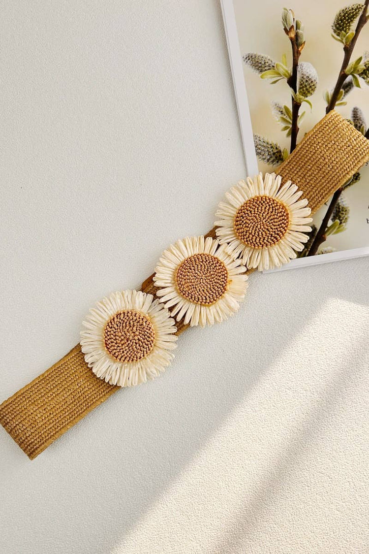 Bohemian Elastic Daisy Flower Belt - Free Spirit Chic