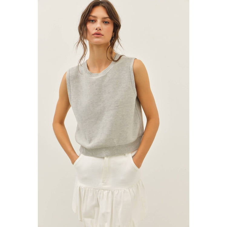 Sweaters Vest Top With Back Bow Ties