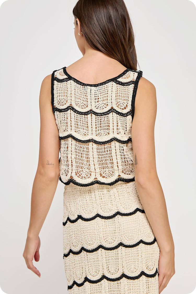 Crochet Skirt Top Set - sold separately