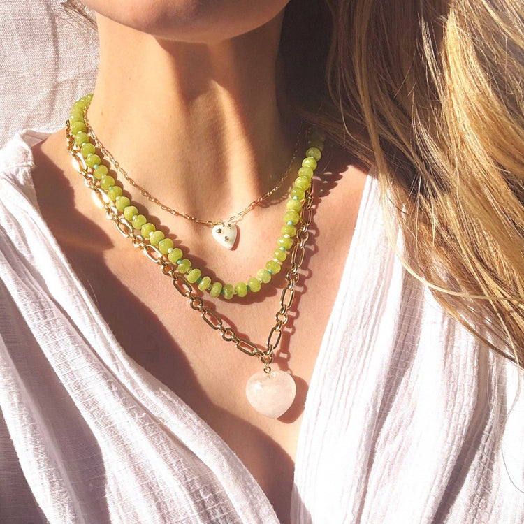 Islands Stone Candy Beaded Necklace, Trendy Colorful Beads
