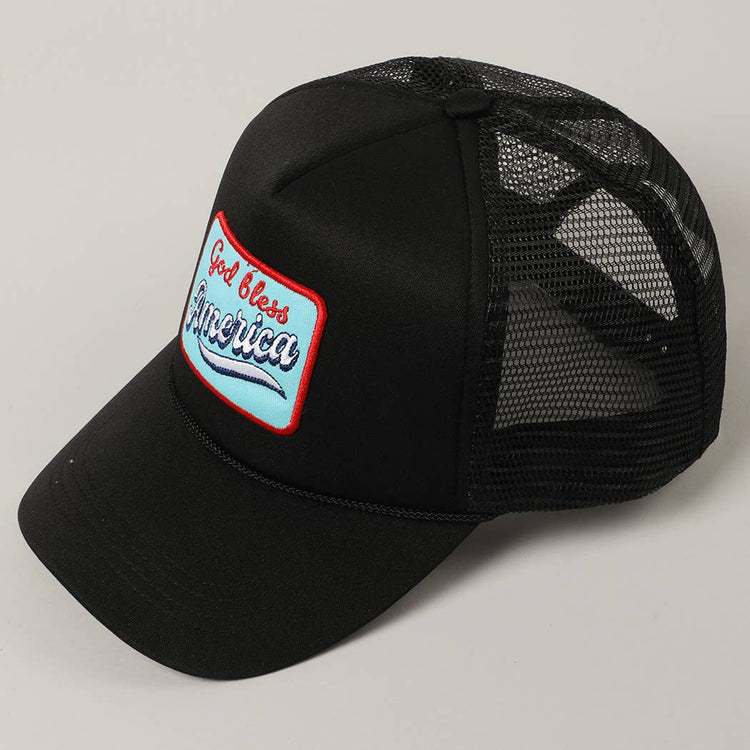 God Bless America Embroidery Patch Foam Hat