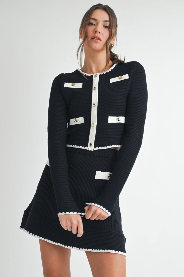 Knitted Cardigan Top