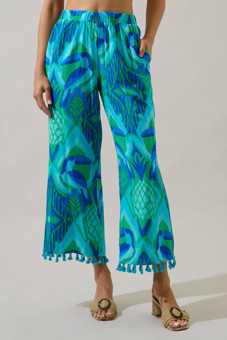 Blissy Tropical Hanie Flare Pants
