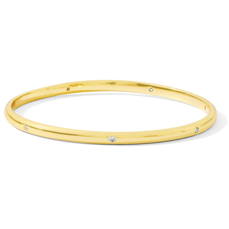Gold CZ Accented Bangle