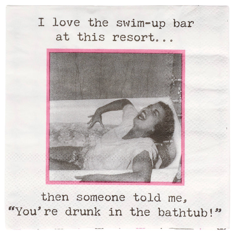 I Love The SwimUp Bar Beverage Napkin